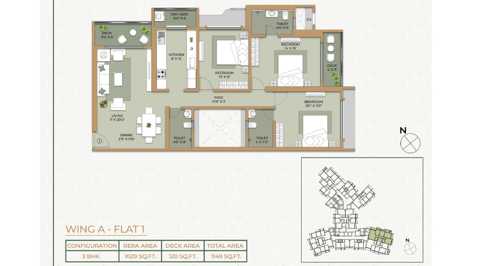 Ethics - Orovia - Floor - Plan - Wing - A - Flat  - 1